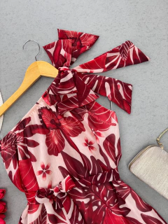Vestido manga nula chiffon - comprar online