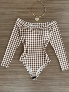 Body ombro a ombro xadrez - comprar online