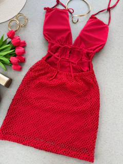 Vestiso renda vermelho - comprar online