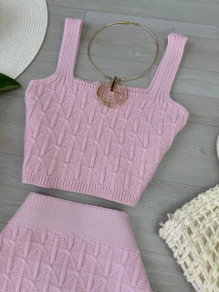 Image of Conjunto cropped e saia tricot - (cópia)