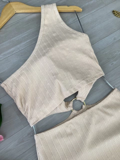 Vestido midi Canelado premium - comprar online