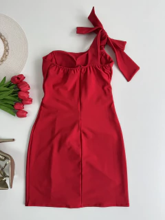 Vestido manga nula laço na internet