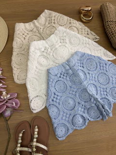 Shorts crochê na internet