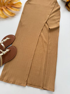 Vestido midi Canelado premium na internet