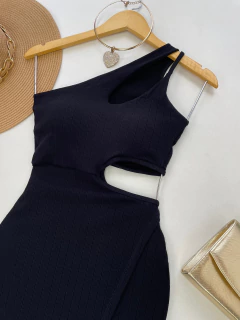 Vestido midi Canelado premium - loja online