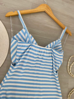 Vestido midi Canelado estampado na internet