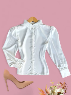 Camisa Branca crepe de seda