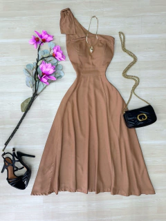 Vestido midi linho