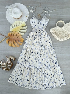Vestido longo estampado