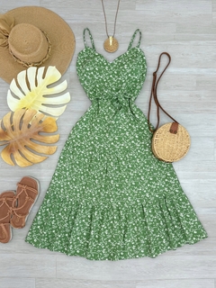 Vestido midi de amarrar