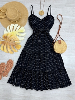 Vestido midi de amarrar