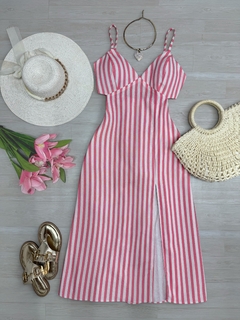 Vestido midi linho