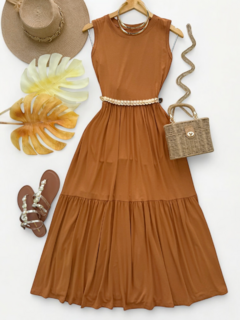 Vestido longo moletinho - comprar online