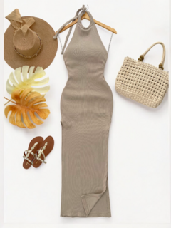Vestido Ribana gola