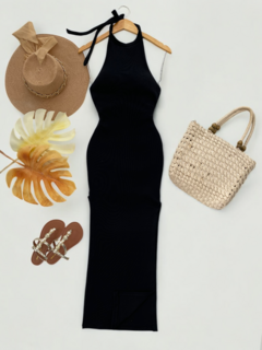 Vestido Ribana gola - Glamix 