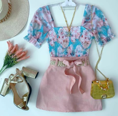 Cropped tule lastex - comprar online