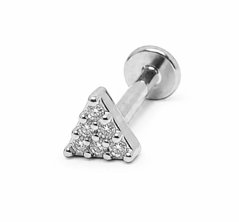 Labret Aço Cirúrgico 1.2mm com Desenho TRIANGULO ACO-15