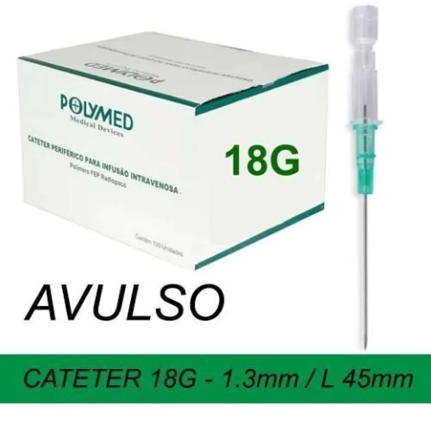Cateter para Piercing POLYMED 18G - AVULSO - comprar online