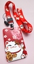 Maneki Neko gato Porta Sube con correa