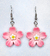 Sakura Flor Rosa Aros colgante