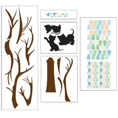 Looma Vinilos Decorativos infantiles árbol Mateo Gatitos