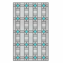 Looma Vinilos Esmerilado Vitraux Rombos Aqua