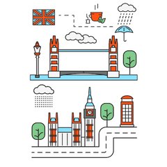 Looma Vinilos Decorativos Ciudades Londres Dibujos