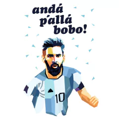 Looma Vinilos Messi Andá p'allá bobo