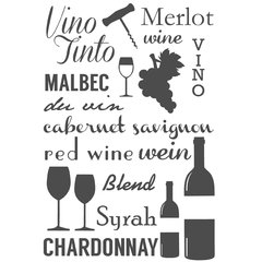 Looma Vinilos Decorativos Cocina Vino Merlot