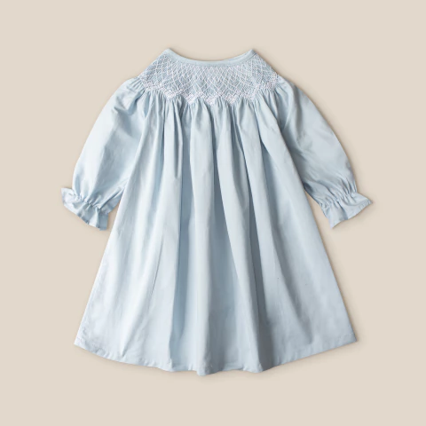 Vestido punto smock Victoria mangas largas - comprar online