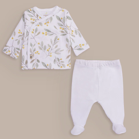 Ajuar Paris: Batita mangas largas y ranita pima cotton - comprar online