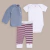 Conjunto Bautista: body, pantalon y saquito de hilo