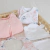 Conjunto Justina: batita, ranita, gorro y saquito de hilo