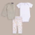 Conjunto Melocoton: body, pantalon y saquito de hilo