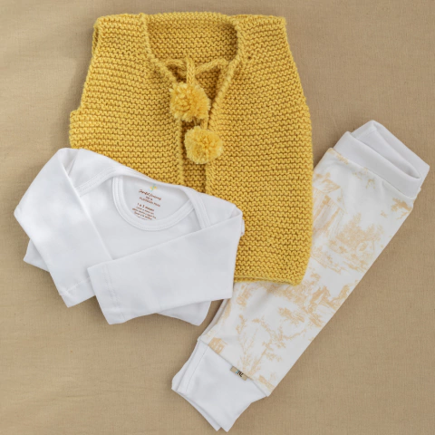 Conjunto Versalles: body, pantalón y chaleco