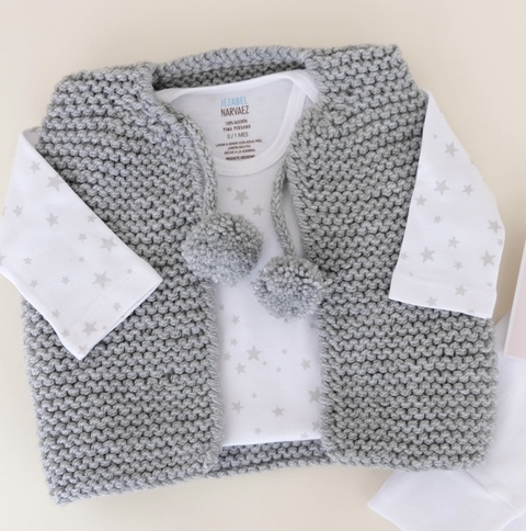 Chaleco de lana gris