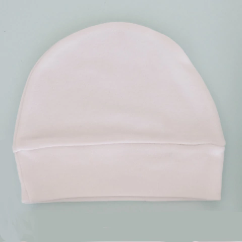 Gorro pima blanco redondo