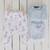 Conjunto Gales: body, ranita y saquito de hilo
