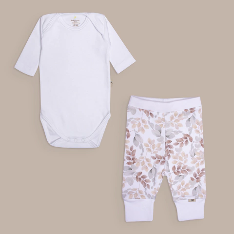 Conjunto Jesen: body liso y pantalón estampado