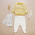 Conjunto Paris: batita, ranita, portachupetes y sweater de lana