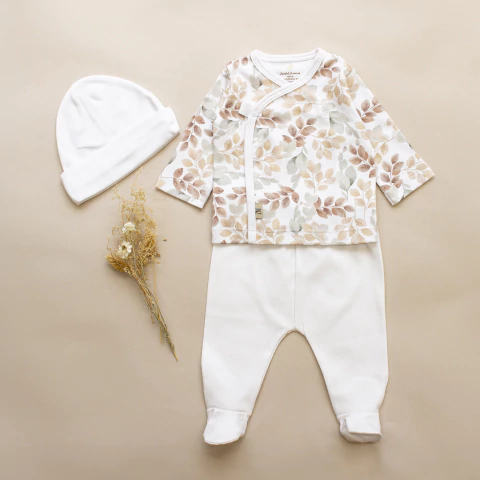 Conjunto Jesen: batita, ranita y gorro pima cotton - buy online