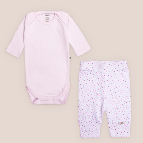 Conjunto Burbujas fucsias: Body y Pantalon pima cotton