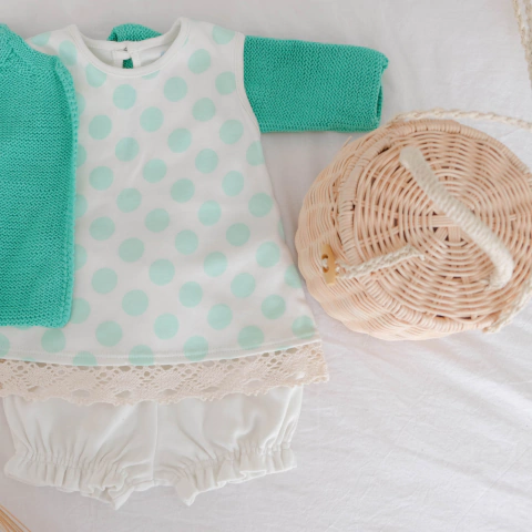 Blusa y bombachudo Motas Menta