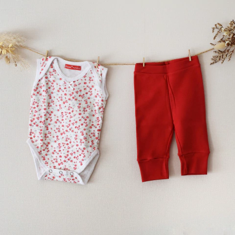 Conjunto Paris: body estampado y pantalon blanco - (copia)