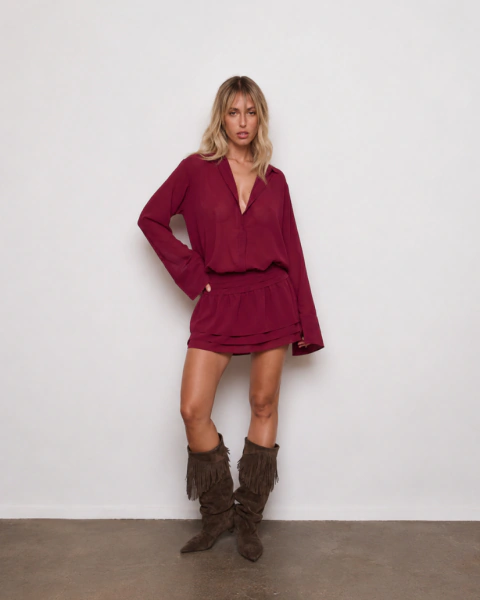 Vestido BRADIA wine
