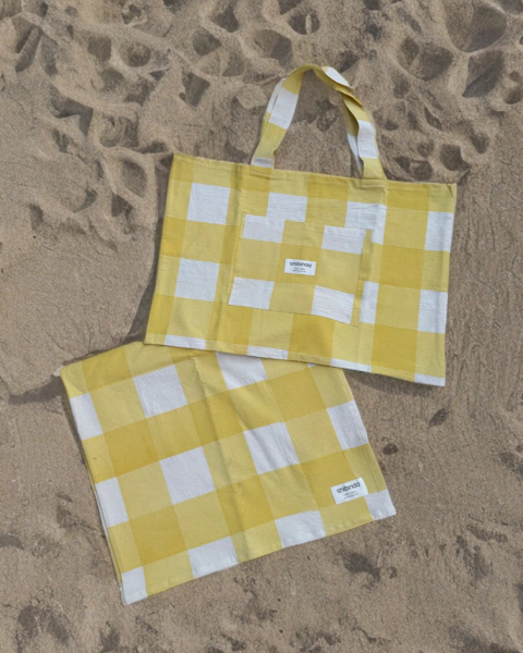 Set BEACH VICHY amarillo