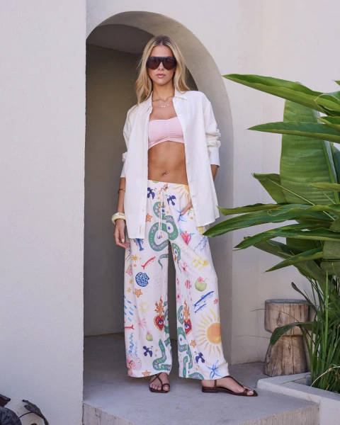 Pantalon SHELL crudo - comprar online