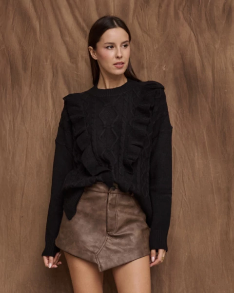 Sweater MINIMAL negro - comprar online