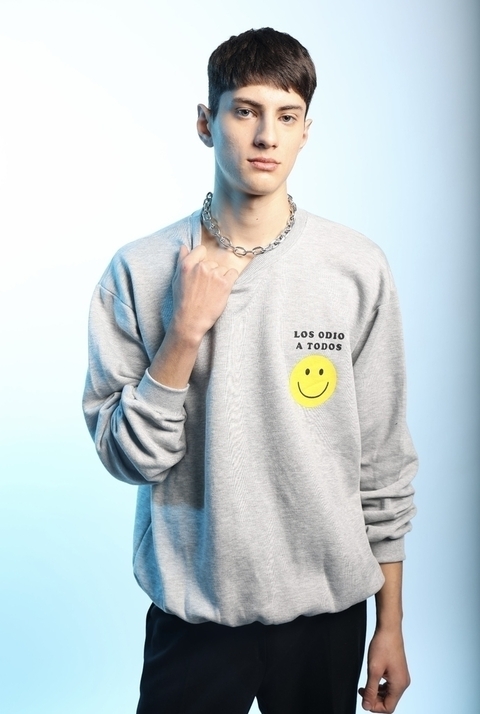 Buzo Smiley gris - comprar online