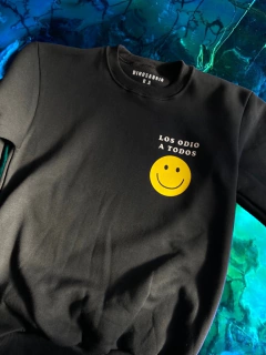 Buzo Smiley negro - Dinosaurio